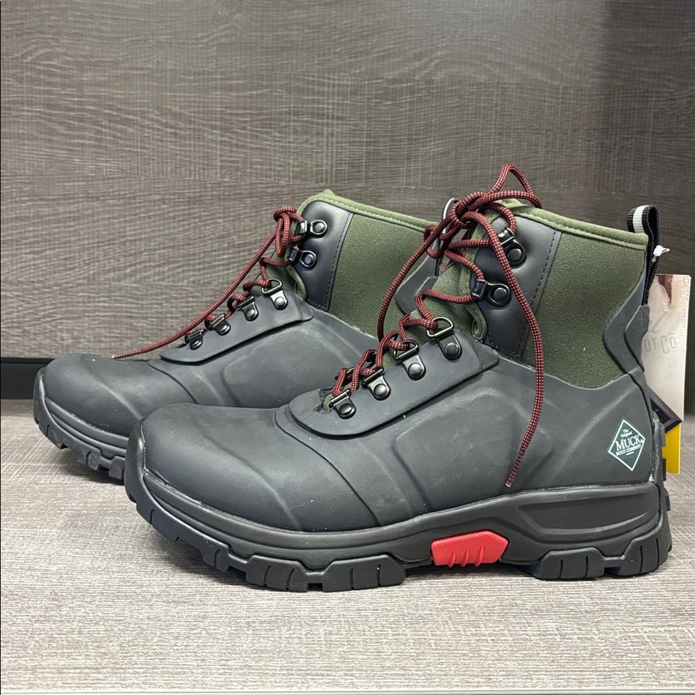 Men's Muck Apex Lace-Up Up Boots (Black) - Size 7